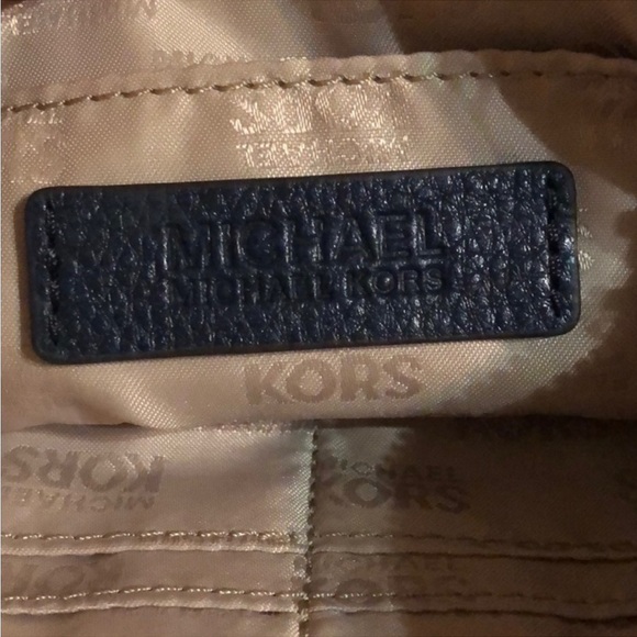 Michael Kors Fulton Zip Clutch Wristlet Navy